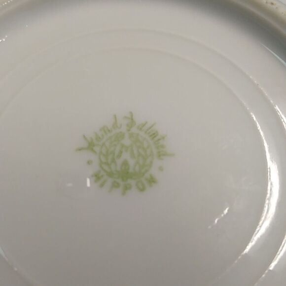 Nippon Hand Painted Ceramic Handle Trinket Dish Tree in Meadow Cottagecore - Picture 4 of 6